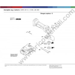 Bosch Spare Parts for Cordless Angle Grinder GWS 18 V-LI