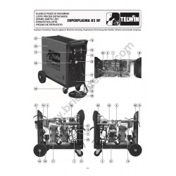 Telwin Spare Parts for Air Plasma Cutting Superplasma 83 HF - Drawing