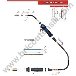 Torches AWT-15 Torch Head for Inverter Awelco