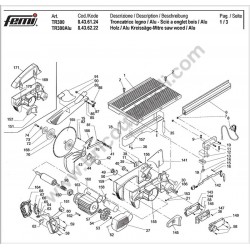 Femi Spare Parts for Mitre Saw for Wood TR 300-8436124