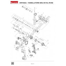 Makita Spare Parts for Cordless Rotary Hammer Drill DHR182ZJ