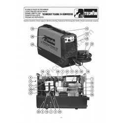 Ricambi Telwin per Inverter Plasma TECHNOLOGY PLASMA 54 KOMP. 230V