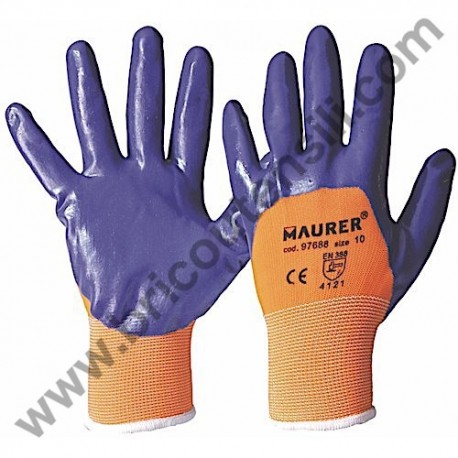Guanti da Lavoro in Nitrile con Polsino tg 8