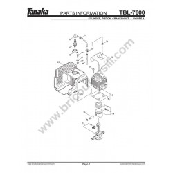 Tanaka Spare Parts for BackPack Blower TBL-7600R
