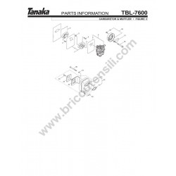 Tanaka Spare Parts for BackPack Blower TBL-7600R