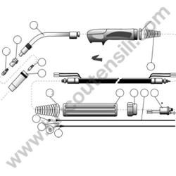 Sleeve Lock Hose for Torches Telwin MIG-MAG