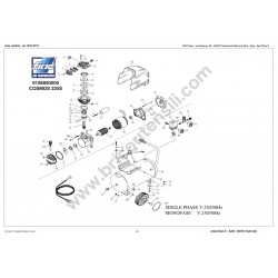 FIAC Spare Parts for Piston Air Compressor Cosmos 255 S - Diagram