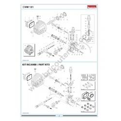 Makita Spare Parts for Pressure Washer HW131