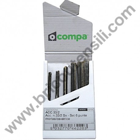 6 pcs. Mortiser Tool Set for Surfacer - Planer Compa Baby-KOMPACTA 250 TV