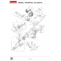 Makita Spare Parts for Petrol Brushcutter DBC260L