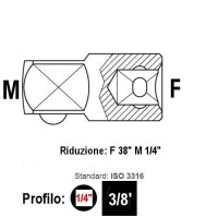 Reducer Adaptor F3/8 "-M1/4"
