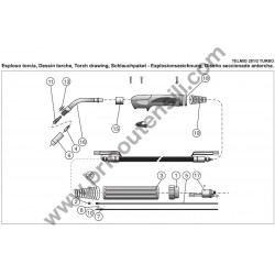 Telwin Spare Parts for Flux Welding Telmig 281/2 Turbo