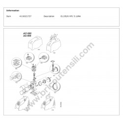 ABAC Parts for Air Compressor 6 Lts VENTO - OL195 Diagram 1