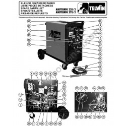Ricambi Telwin per Saldatrice Mastermig 220/2 - 821064 - Esploso
