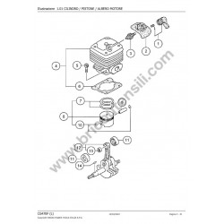 Hitachi Spare Parts for Engine Brush Cutter CG47EF(L) - Exploded Drawing