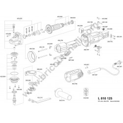 Flex Spare Parts for Disc Grinder L 810 125 - Exploded Diagram