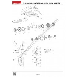 Ricambi Makita per Rasaerba PLM5113N2 - Esploso 1