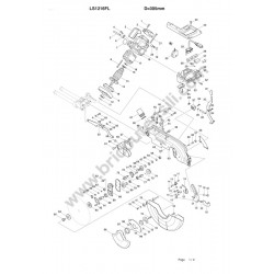 Ricambi Makita per Sega da Banco Radiale LS1216FL - Esploso