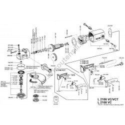 Ricambi Flex per Smerigliatrice Angolare L 2106 VC - VCT - Esploso