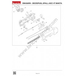 Ricambi Makita per Decespugliatore Spalleggiato EM4350RH - Esploso - 2