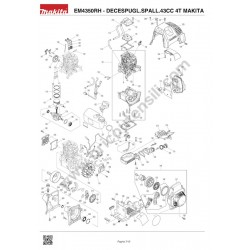 Makita Spare Parts for Brusch Cutter EM4350LH - 3 