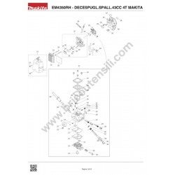 Makita Spare Parts for Brusch Cutter EM4350LH - Diagram - 4