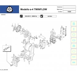 Annovi Reverberi Parts for Washer e-4 TWINFLOW - 15029 - Diagram