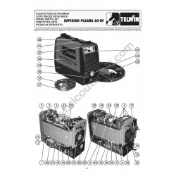Telwin Spare Parts for Air Plasma Cutting Superior Plasma 60 HF - Diagram