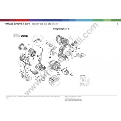 Bosch Parts for Cordless Percussion Screwdriver GSB 18V-150 C - Drawing
