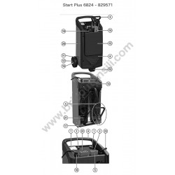 Ricambi Telwin per Carica Batterie Start Plus 6824 - Esploso