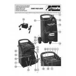 Telwin Spare Parts for Battery Chargers Start Plus 6824 - 829560 - Drawing