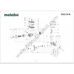 Ricambi Metabo per Troncatrice KGS 216 M - Esploso