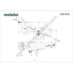 Metabo Spare Parts for Mitre Saw KGS 216 M - Drawing - 1