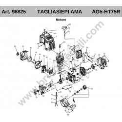Ama Spare Parts for Petrol Hedgetrimmer AG5 – HT75R - Drawing