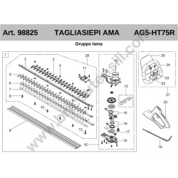 Ama Spare Parts for Petrol Hedgetrimmer AG5 – HT75R - Drawing - 1