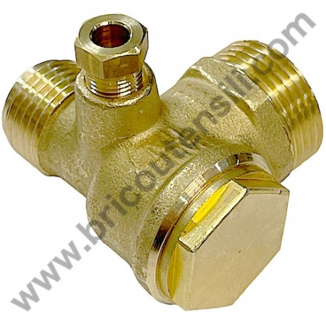 Valvola di Non Ritorno 3/4" M 1/2" M per Compressori ABAC - BALMA