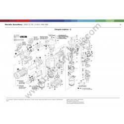 Bosch Parts for Demolition Hammer SDS-Max GSH 27 VC - Drawing