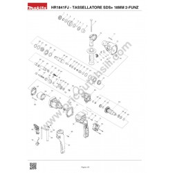 Makita Spare Parts for Rotary Hammer HR1841FJ - Drawing