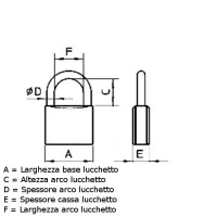Lucchetti in Ottone ad Arco Normale Viro by "Fai"