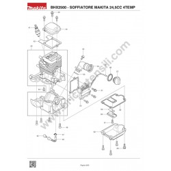 Makita Spare Parts for Petrol Blower BHX2500 - Drawing 1