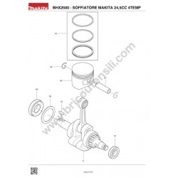 Makita Spare Parts for Petrol Blower BHX2500 - Diagram 2