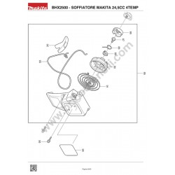 Makita Spare Parts for Petrol Blower BHX2500 - Diagram 4