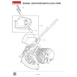 Makita Spare Parts for Petrol Blower BHX2500 - Diagram 7