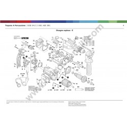 Bosch Spare Parts for Percussion Drill GSB 24-2 - Drawing