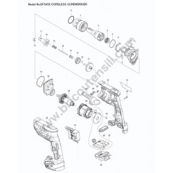Ricambi Makita per Avvitatore per Cartongesso DFS452 - Esploso