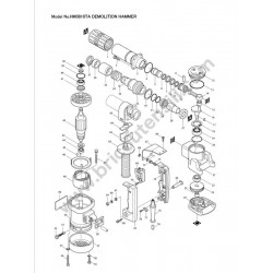 Makita Parts for Demolition Hammer HM0810TA - Drawing