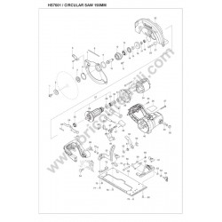 Ricambi Makita per Sega Circolare HS7601J - Esploso
