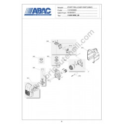 ABAC Parts for Air Compressor START ROLLCAGE O20P - Drawing 1