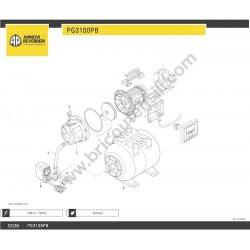 Annovi Reverberi Parts for Self-Priming Pump PG3100PB - Drawing