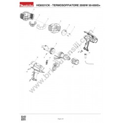 Makita Spare Parts for Heat Gun HG6531CK - Drawing